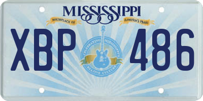 MS license plate XBP486