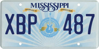 MS license plate XBP487