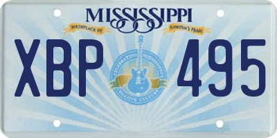 MS license plate XBP495