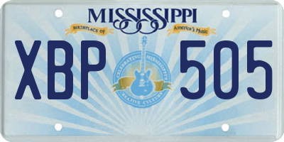 MS license plate XBP505