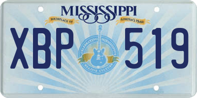 MS license plate XBP519