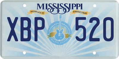 MS license plate XBP520