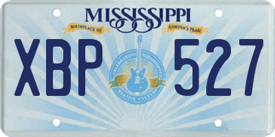 MS license plate XBP527