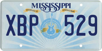 MS license plate XBP529