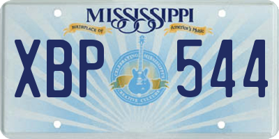 MS license plate XBP544