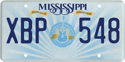 MS license plate XBP548