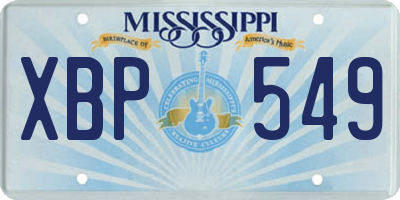 MS license plate XBP549