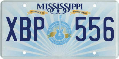 MS license plate XBP556