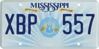 MS license plate XBP557