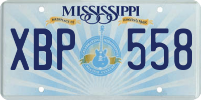 MS license plate XBP558