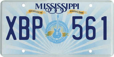 MS license plate XBP561