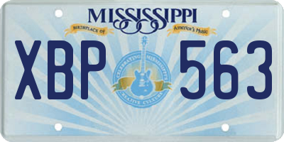 MS license plate XBP563