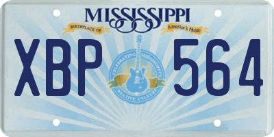 MS license plate XBP564