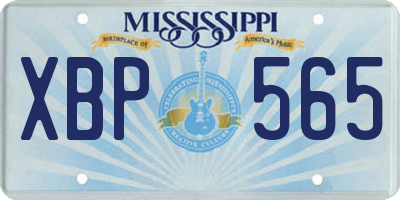 MS license plate XBP565