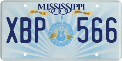 MS license plate XBP566