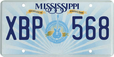 MS license plate XBP568