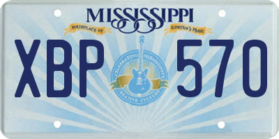 MS license plate XBP570