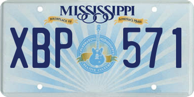 MS license plate XBP571