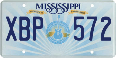 MS license plate XBP572