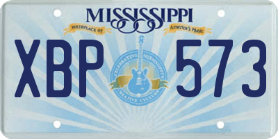 MS license plate XBP573
