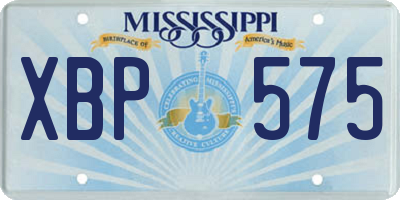 MS license plate XBP575