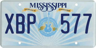 MS license plate XBP577