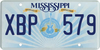 MS license plate XBP579