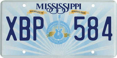 MS license plate XBP584