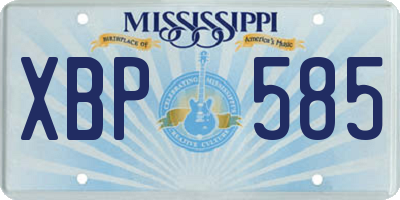 MS license plate XBP585