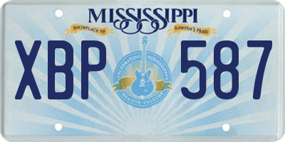 MS license plate XBP587