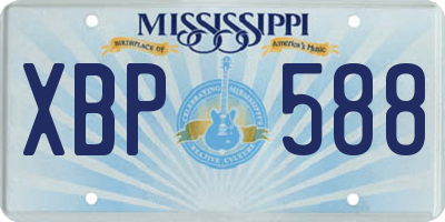 MS license plate XBP588