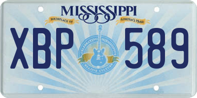 MS license plate XBP589