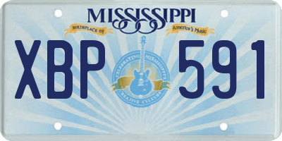 MS license plate XBP591