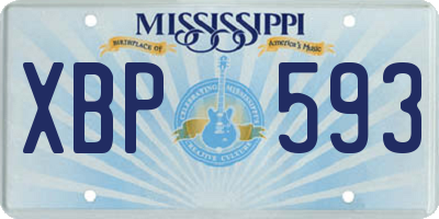 MS license plate XBP593