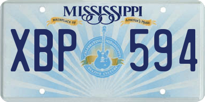 MS license plate XBP594