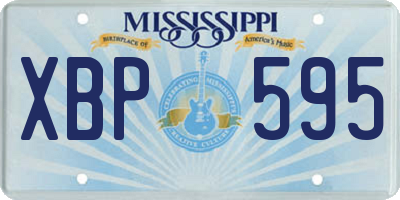 MS license plate XBP595