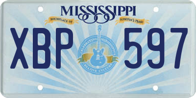 MS license plate XBP597