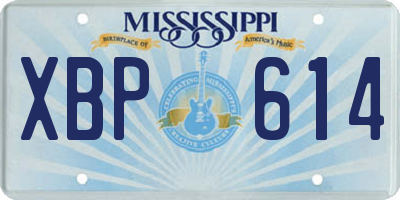 MS license plate XBP614