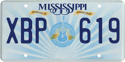 MS license plate XBP619