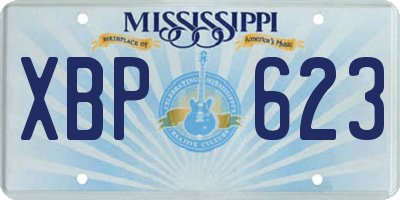 MS license plate XBP623