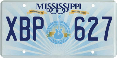 MS license plate XBP627