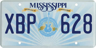 MS license plate XBP628