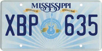 MS license plate XBP635