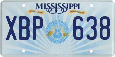 MS license plate XBP638