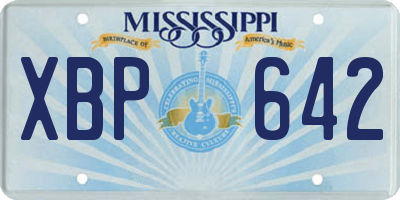 MS license plate XBP642