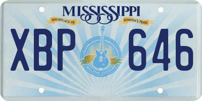 MS license plate XBP646