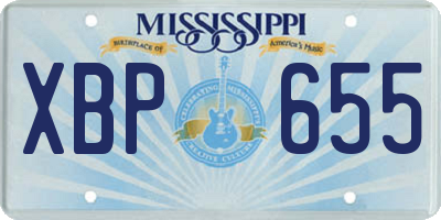 MS license plate XBP655