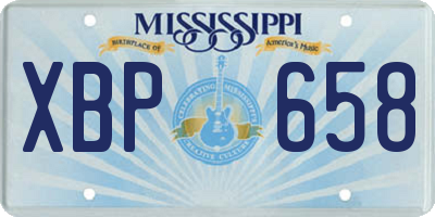 MS license plate XBP658