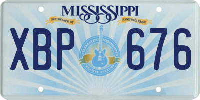 MS license plate XBP676