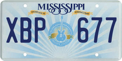 MS license plate XBP677